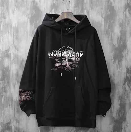Women Men Japanese Anime Hoodie, Y2K Sakura Aesthetic Harajuku Korean Hooded Sweatshirt Long Sleeve Clothes