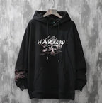 Women Men Japanese Anime Hoodie, Y2K Sakura Aesthetic Harajuku Korean Hooded Sweatshirt Long Sleeve Clothes