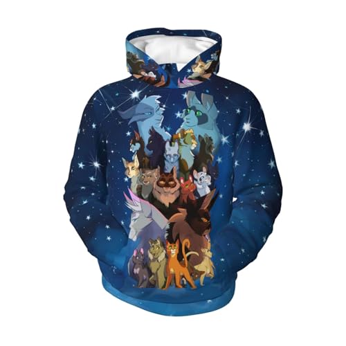 Warriors Cats Hoodie Kids Youth Hooded Sweatshirt Long Sleeve Pullover With Pocket Hoodies For Teens Boys Girls