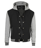Decrum Mens Letterman Bomber Hooded Varsity Jackets