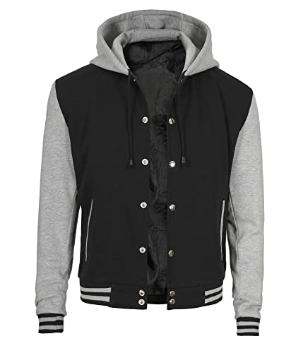 Decrum Mens Letterman Bomber Hooded Varsity Jackets