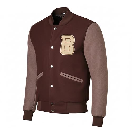 SUTAIRU Mens Letterman Bomber Slim Fit Varsity Jacket Slim Fit Casual Warm Boys Baseball College Jacket
