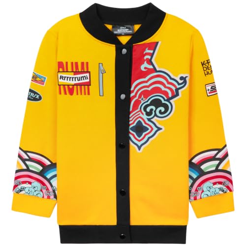 Get Trend KPop Demon Hunters Girls Varsity Bomber Jacket, Huntrix & Rumi