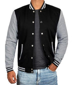 Decrum Bomber Varsity Jacket Men - Baseball Style Color Block Letterman