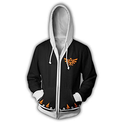 Link Hoodie Cosplay Costume Zipper Jacket Novelty Sweatshirt
