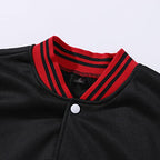 Mowbeat Women Baseball Jacket Varsity Uniform Unisex Adult Long Sleeve Casual Loose Cardigan Men's Track Jacket