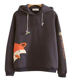 CRB Fashion Cosplay Anime Fox Graphic Cute Teen Emo Sweater Hoodie Ears Costume Emo Jacket T Shirt Top Shirt