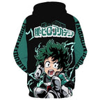Adult Deku Hoodies Cosplay Costume Shoto Novelty Pullover Sweatshirt