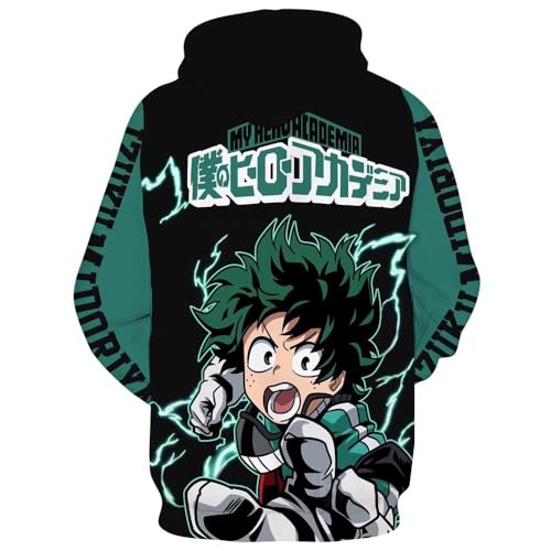 Adult Deku Hoodies Cosplay Costume Shoto Novelty Pullover Sweatshirt