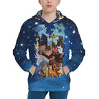Warriors Cats Hoodie Kids Youth Hooded Sweatshirt Long Sleeve Pullover With Pocket Hoodies For Teens Boys Girls