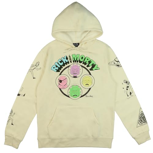 Seven Times Six Rick And Morty Hoodie Men's Portal Long Sleeve Graphic Pullover