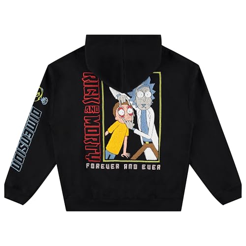 RICK AND MORTY Mens Varsity Jacket - Mens Classic Authentic Varsity Bomber Jacket