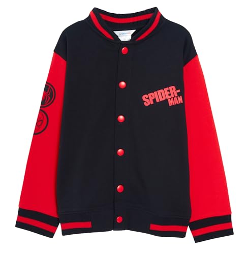Boys Girls Spiderman Varsity Baseball Jacket With Glow In the Dark Eyes Kids Marvel Spidey Jacket Kids Warm Bomber Coat