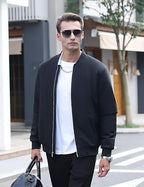 TACVASEN Men's Bomber Jacket Fall Winter Warm Full Zip Windbreaker Jackets