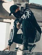 Niepce Inc Graphic Cyberpunk Zip Up Men's Fashion Hoodies Sweatshirts
