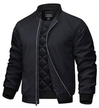 TACVASEN Men's Bomber Jacket Fall Winter Warm Full Zip Windbreaker Jackets