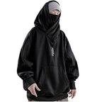 Niepce Inc Streetwear Men's Oversized Heavyweight Hoodie with Neck Gaiter