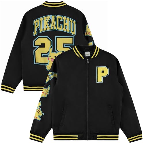 Pokemon Varsity Bomber Jacket for Men - Classic Mens Varsity Jackets - Jackets for Men Made with Soft Polyester Fabric