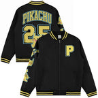 Pokemon Varsity Bomber Jacket for Men - Classic Mens Varsity Jackets - Jackets for Men Made with Soft Polyester Fabric