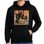 Black Hoodies for Men,Pullover Hoodie for Men,Loose Fit Polyester Pullover Sweatshirt for Men Women,Essentials Hoodie