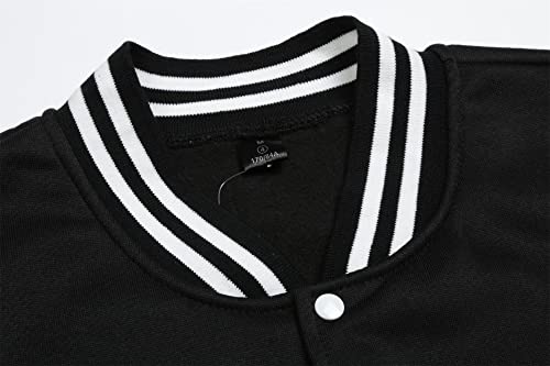 Varsity Jacket for Men Women, Lightweight Button-Up Baseball Bomber