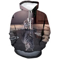 Women's Cat Hoodie Autumn Winter Long Sleeve Pullover Animal Theme Sweatshirt Cute Realistic Graphic Hoodie