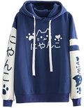 CRB Fashion Womens Kawaii Teens For Teenagers Cartoon Cotton Fleece Hoodie Top Shirt Sweatshirt
