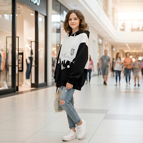 CRB Fashion Cosplay Ladies Anime Bunny Emo Rabbit Hoodie Ears Costume Raccoon Teddy Panda Emo Bear T Shirt Top Shirt (Black Cat)