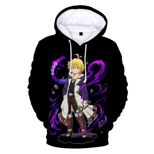 Meliodas Cosplay Costume Anime Hoodie Hooded Pullover Sweatshirt
