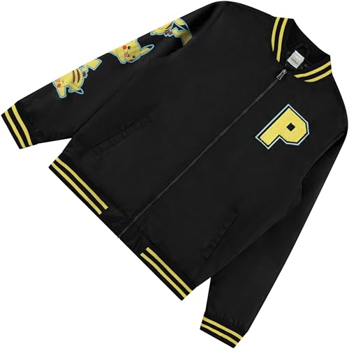 Pokemon Varsity Bomber Jacket for Men - Classic Mens Varsity Jackets - Jackets for Men Made with Soft Polyester Fabric