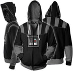 Anime Hoodie Jacket Unisex Zipper Closure Coat Halloween Costume