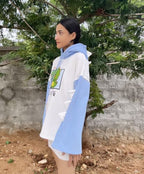 FANCYKIDS Dinosaur Hoodie For Teens Teenagers Oversize Top Sweatshirt Jumper Shirt (Blue)