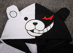 GK-O Black White Bear Hoodie Anime Cosplay Zip Up Jacket Unisex