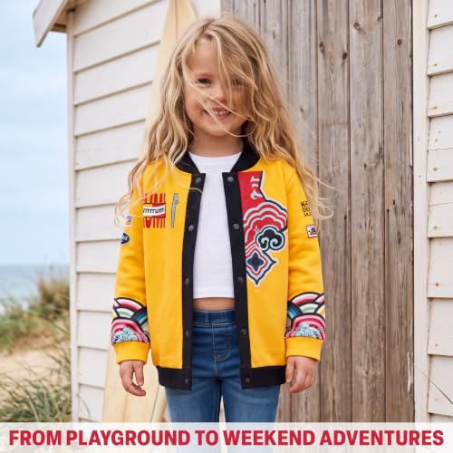 Get Trend KPop Demon Hunters Girls Varsity Bomber Jacket, Huntrix & Rumi