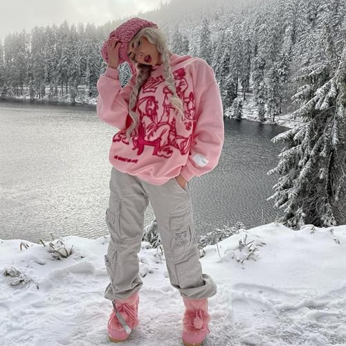 Y2k Hoodie Men Women Aesthetic Graphic Hoodies Pullover Sweatshirt Hip Hop Goth Grunge Harajuku Jacket