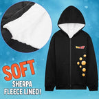 Dragon Ball Z Hoodie for Boys Teens, 9-16 Years, Fleece Sweatshirt Sherpa Hooded Jacket Zip Up Hoodie, Anime Gifts for Boys