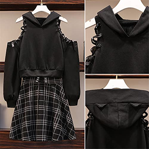 Women Cat Ear Hoodies Long Sleeve Off Shoulder Cute Crop Top Pullover Hoodie Sweatshirt