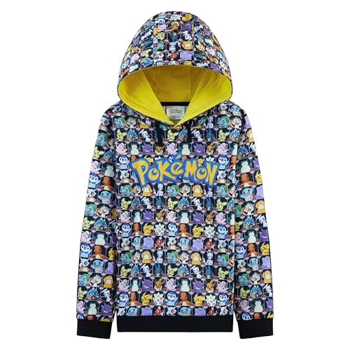 Pokemon Hoodie for Boys Teens Pikachu Hooded Sweatshirt Anime Pullover Top