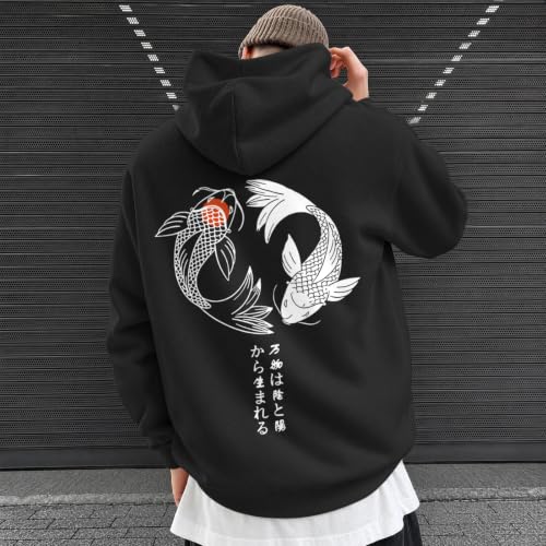 Men's Japanese Streetwear Hoodie Cool Graphic Hoodies Designer Anime Aesthetic Sweatshirt Novelty Printed Pullover