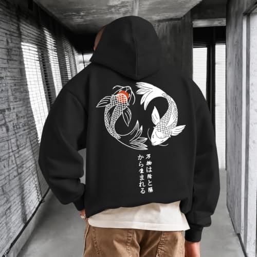 Men's Japanese Streetwear Hoodie Cool Graphic Hoodies Designer Anime Aesthetic Sweatshirt Novelty Printed Pullover