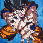 Dragon Ball Z Boys Kamehameha Sublimated Long Sleeve Pullover Hoodie for Kids and Teens