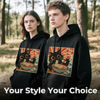 Black Hoodies for Men,Pullover Hoodie for Men,Loose Fit Polyester Pullover Sweatshirt for Men Women,Essentials Hoodie
