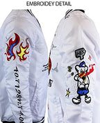 SCREENSHOT Hip-Hop Urban NYC Fashion Bomber Jacket - Modern Outdoor Lightweight Streetwear Graffiti Print Zip Up Top