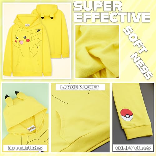 Pokemon Tracksuit Set Boys, Teens, 2 Pc Hoodie Joggers, Anime Hoodie Sweatpants Kids Clothes Teen Apparel, Gifts for Boys