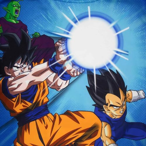 Dragon Ball Z Boys Kamehameha Sublimated Long Sleeve Pullover Hoodie for Kids and Teens