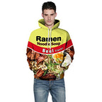 ZUEVI Men's Hoodies Novelty 3D Funny Printed Graphic Pullover Hoodie Sweatshirts with Pockets