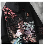 Women Men Japanese Anime Hoodie, Y2K Sakura Aesthetic Harajuku Korean Hooded Sweatshirt Long Sleeve Clothes