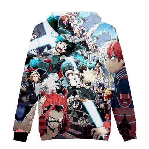 Anime Fleece Hoodie Novelty Hooded Pullover Sweatshirt for Adult