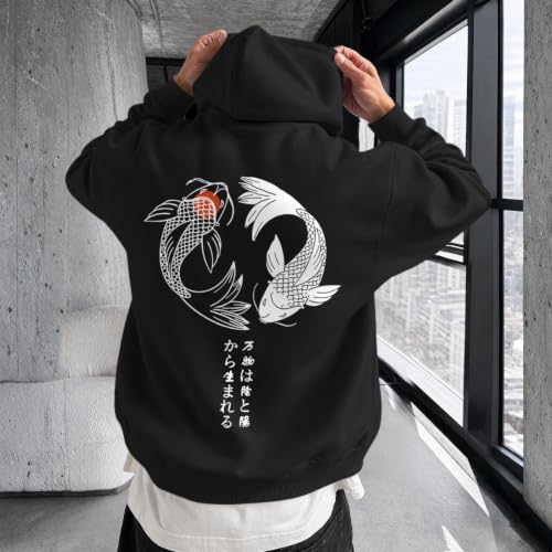 Men's Japanese Streetwear Hoodie Cool Graphic Hoodies Designer Anime Aesthetic Sweatshirt Novelty Printed Pullover