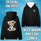 One Piece Hoodie for Boys, Teens, 9-16 Years, Fleece Sweatshirt, Sherpa Hooded Jacket, Zip Up Hoodie, Anime Gifts for Boys